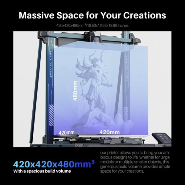 ELEGOO Neptune 4 Max 3D Printer, 500mm/s Fast Printing, Support 300°C Printing, Auto Leveling and Direct Drive Extruder, 420x420x480mm Large Build Volume - Image 4