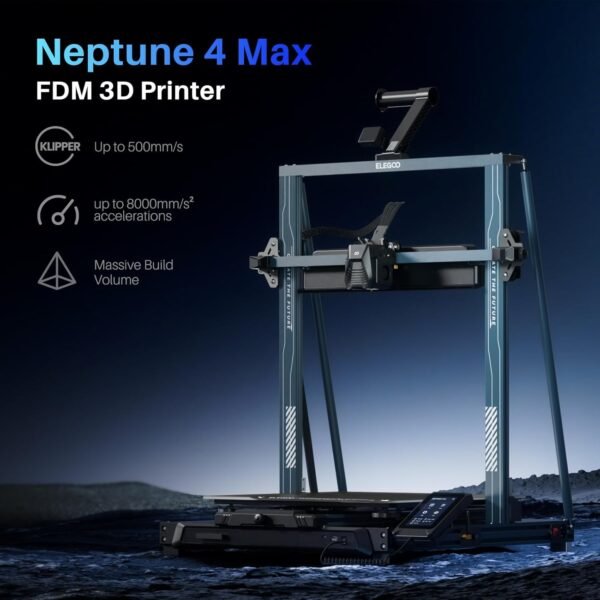 ELEGOO Neptune 4 Max 3D Printer, 500mm/s Fast Printing, Support 300°C Printing, Auto Leveling and Direct Drive Extruder, 420x420x480mm Large Build Volume - Image 8