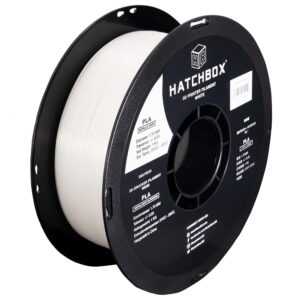 HATCHBOX Metallic Finish PLA 3D Printer Filament, Dimensional Accuracy +/- 0.03 mm, 1 kg Spool, 1.75 mm, White