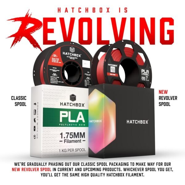 HATCHBOX Metallic Finish PLA 3D Printer Filament, Dimensional Accuracy +/- 0.03 mm, 1 kg Spool, 1.75 mm, White - Image 3