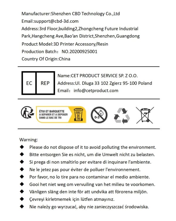 Chitu Systems Conjure Rigid Resin with Engineering-Like Features for Functional Gadgets Resin Printing, Low Shrinkage for Articulated Figure LCD 3D Printing (Clear, 2000g) - Image 7