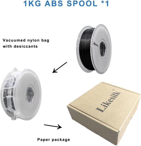 3D Printer Filament 1.75mm, Neatly & Strong 1.75mm Filament for 3D Printing, Accuracy +/- 0.02mm 1KG Spool(2.2lbs), ABS Brown 1KG - Image 6