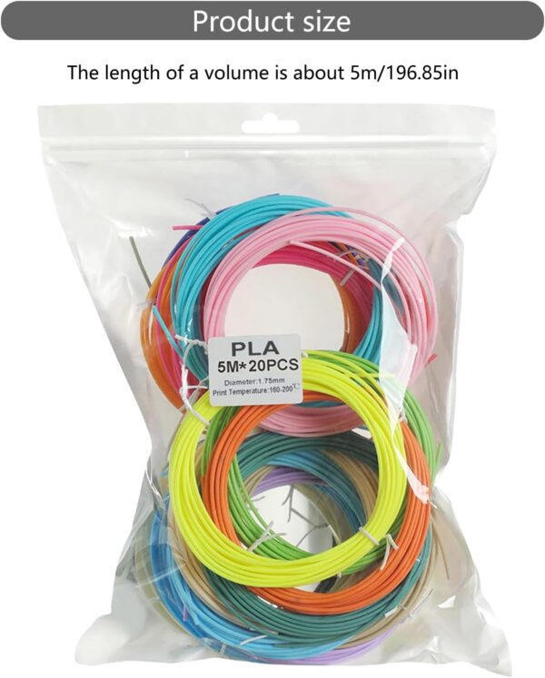 3D Printer Pen Filament 1.75mm Color Filaments 20Pack Random Color for Education and Fun - Image 3
