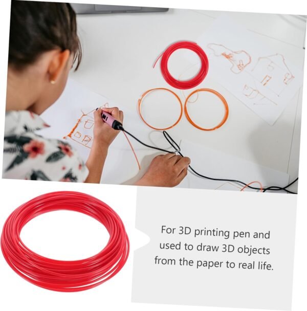 PartyKindom 1.75mm Abs 3D Printer Filament 10m Pack 3D Pen Filament Refills Vacuum Sealed Pla Materials Random - Image 3