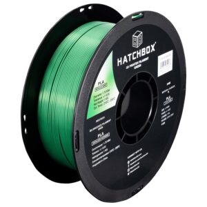 HATCHBOX Metallic Finish PLA 3D Printer Filament, Dimensional Accuracy +/- 0.03 mm, 1 kg Spool, 1.75 mm, Green