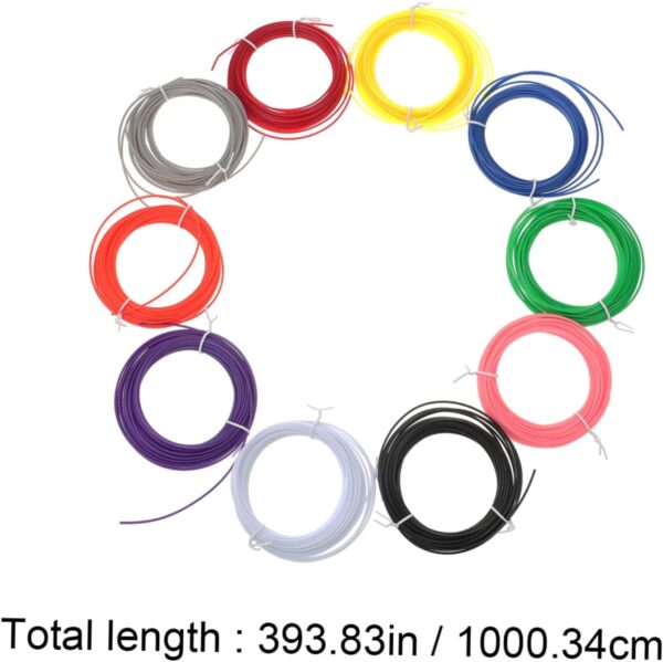 PartyKindom 3D Printing Pen Filament Refills 10pcs Filament for 3D Pens Bright Design Practical and Sturdy Printing - Image 4
