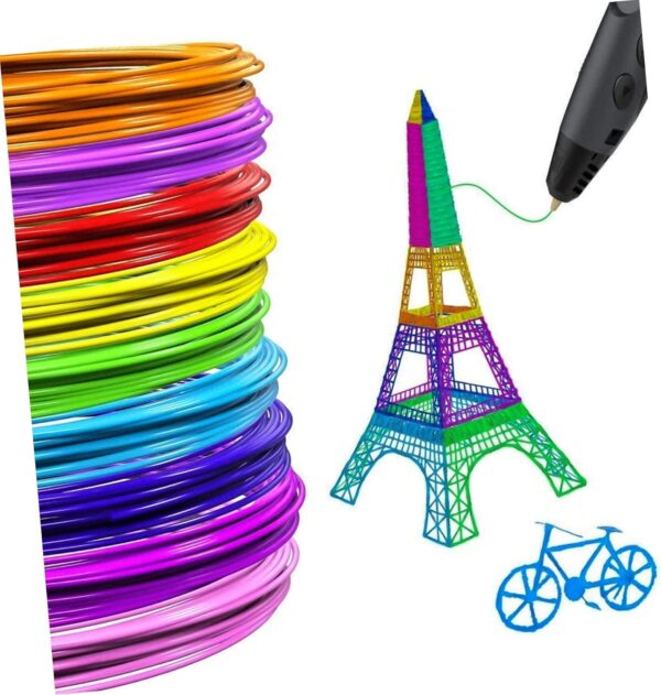 PartyKindom 3D Printing Pen Filament Refills 10pcs Filament for 3D Pens Bright Design Practical and Sturdy Printing - Image 5