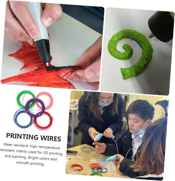 PartyKindom 3D Printing Pen Filament Refills 10pcs Filament for 3D Pens Bright Design Practical and Sturdy Printing - Image 8
