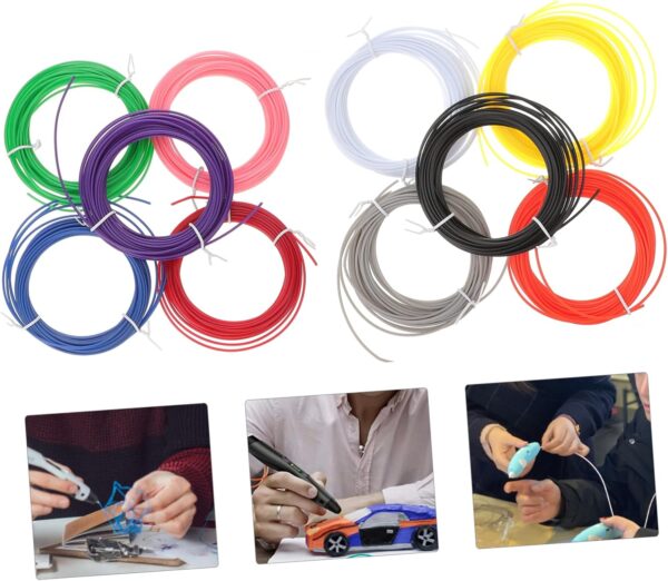 PartyKindom 3D Printing Pen Filament Refills 10pcs Filament for 3D Pens Bright Design Practical and Sturdy Printing - Image 9