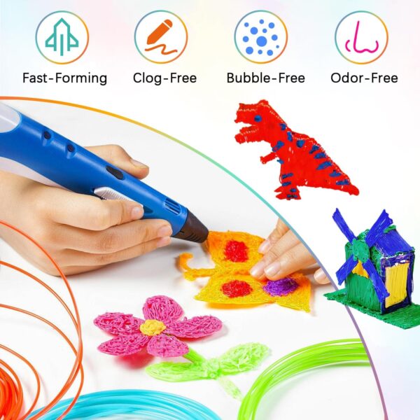 Dynta 3D Pen Filament Refills 40 Colors, 10 Ft Per Color Total 400 Ft 1.75mm PLA 3D Doodler Pen Refills for Create Model Art Compatible with Most 3D Printing Pens - Image 6