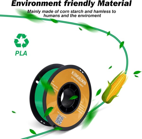 Kingroon PLA 3D Printer Filament,10 Rolls, 10kg Spool(22lbs),Single and Triple Color1.75 mm,4 Triple Color Silk PLA+6 PLA - Image 3