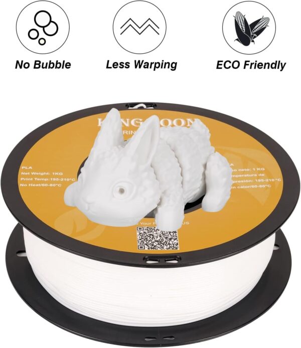 Kingroon PLA 3D Printer Filament,10 Rolls, 10kg Spool(22lbs),Single and Triple Color1.75 mm,4 Triple Color Silk PLA+6 PLA - Image 7