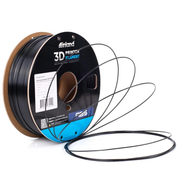 INLAND PLA Filament 1.75mm - Black PLA 3D Printer Filament, Dimensional Accuracy +/- 0.03mm - 1kg Cardboard Spool (2.2 lbs) – FDM 3D Printing - Image 9