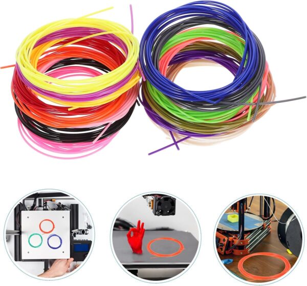 1.75mm Pla 3D Pen Filament Refills 20 Colors Assorted 197ft Total for 3D Drawing Art High Purity Materials - Image 4