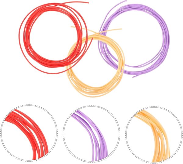 Unomor 3 Rolls 3D Pen Filament 1.75mm 3D Printing Pen Filling Refills High Success Rate Glossy Finish Wide Material Compatibility Random - Image 4
