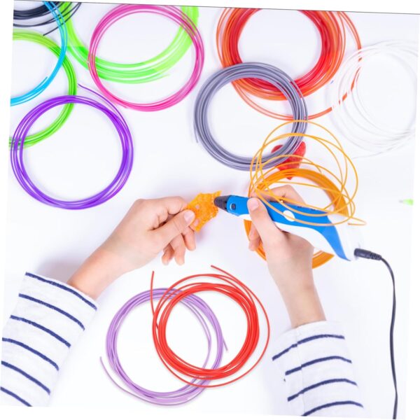Unomor 3 Rolls 3D Pen Filament 1.75mm 3D Printing Pen Filling Refills High Success Rate Glossy Finish Wide Material Compatibility Random - Image 5