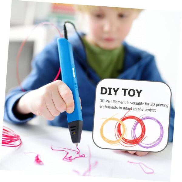 Unomor 3 Rolls 3D Pen Filament 1.75mm 3D Printing Pen Filling Refills High Success Rate Glossy Finish Wide Material Compatibility Random - Image 6