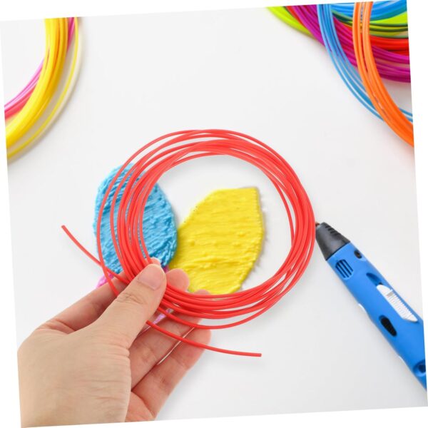 Unomor 3 Rolls 3D Pen Filament 1.75mm 3D Printing Pen Filling Refills High Success Rate Glossy Finish Wide Material Compatibility Random - Image 9