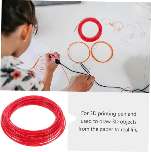 PRETYZOOM 1.75mm Abs 3D Pen Filament 10m Roll Sturdy Low Shrinkage for 3D Printing Pen Projects Random - Image 8