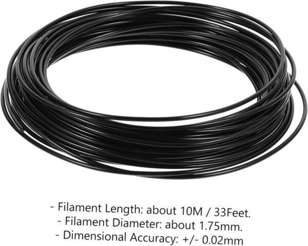 PRETYZOOM Pen Filament Refills Abs Filament Roll Black Compatible with All Printers Accuracy for Creative Projects - Image 5