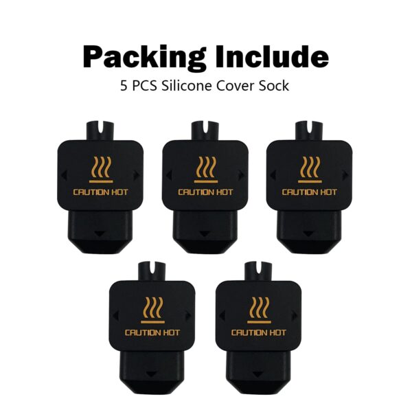 5pcs H2D Silicone Socks for Bambu Lab H2D of 3D Printer Parts Accessories, Hotend Heater Block Insulation Cover Nozzle Protection High Temperature Extruder Heating Block Silicone Cover - Image 6