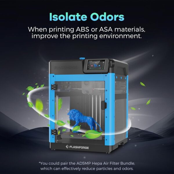 FLASHFORGE Adventurer 5M 3D Printer Enclosure kit, DIY Design, Reduce Noise, Increase Safety and Odor Isolation, Supports Printing High Temperature Filaments, Like ASA and PC - Image 5