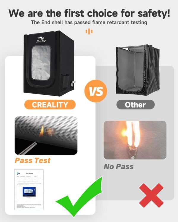 Creality Official 3D Printer Enclosure with Fan Interface Fireproof Dustproof Constant Temperature Dust Cover 480 * 600 * 720mm for Ender 3 V3 SE/KE/Ender 3/Ender 3 Pro/Ender 3V2/Ender 3S1/Neo - Image 5