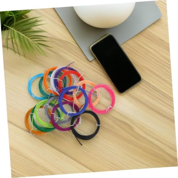KICHOUSE 3D Pen Filament 15 Rolls of Flexible Pcl Material 3D Printer Accessories Multicolored for Boys and Girls and Professionals - Image 4