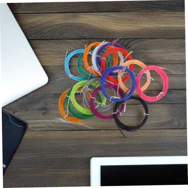 KICHOUSE 3D Pen Filament 15 Rolls of Flexible Pcl Material 3D Printer Accessories Multicolored for Boys and Girls and Professionals - Image 6
