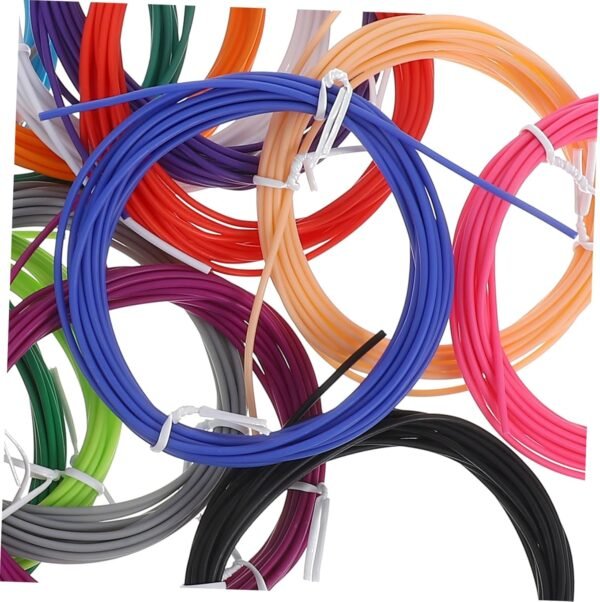 KICHOUSE 3D Pen Filament 15 Rolls of Flexible Pcl Material 3D Printer Accessories Multicolored for Boys and Girls and Professionals - Image 9