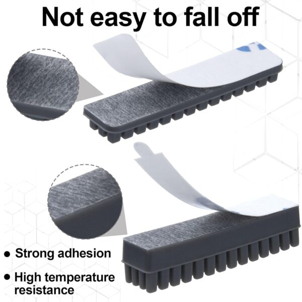 6pcs Silicone Nozzle Brush, Self-Adhesive 3D Printer Wiper Brushes, Heat-Resistant Nozzle Cleaning Brush Replacement for Bambu Lab A1 & Bambu Lab A1 Mini- Gray - Image 5