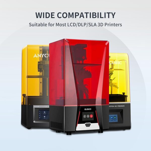 YOUSU Water-Washable Low Odor LCD 3D Printer Resin UV-Curing 405nm 3D Resin Suitable for Mono Screen and RGB Screen High Resolution 3D Printing Liquid Snow White Color 1000g - Image 5