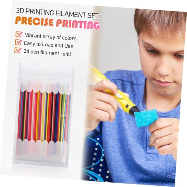 Angoily 3D Pen Filament Refills, 110PCS 2.5mm Pcl Filament for 3D Pen, 22 Colors 3D Printing Pen, 3D Doodler Pen Material Low Temperature 3D Pen Supplies - Image 3