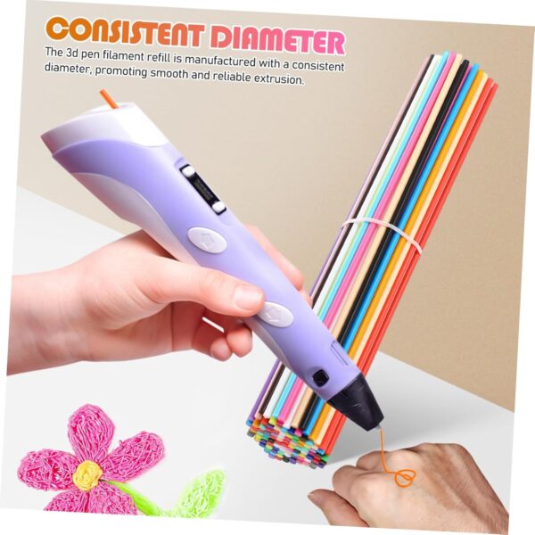 Angoily 3D Pen Filament Refills, 110PCS 2.5mm Pcl Filament for 3D Pen, 22 Colors 3D Printing Pen, 3D Doodler Pen Material Low Temperature 3D Pen Supplies - Image 8
