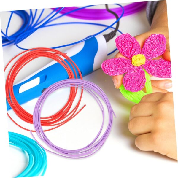 Cabilock 3D Printing Pen Filament Refills 3 Rolls 1.75mm 3D Pen Consumables Glossy Prints Easy to Store Share Random - Image 9