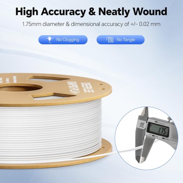 Rapid PLA Plus Filament 1.75mm, High Speed 3D Printer Filament Up to 600mm/s, PLA+ Filament Dimensional Accuracy +/- 0.02 mm Fits Most FDM 3D Printer, Cardboard Spool Yellow 1kg - Image 4