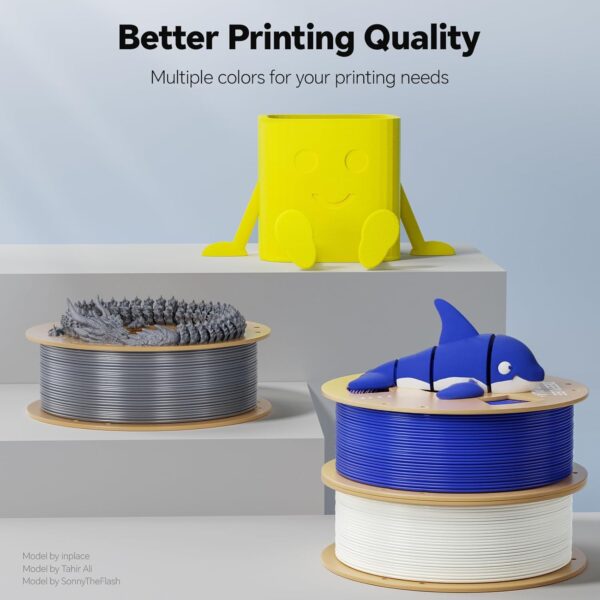 Rapid PLA Plus Filament 1.75mm, High Speed 3D Printer Filament Up to 600mm/s, PLA+ Filament Dimensional Accuracy +/- 0.02 mm Fits Most FDM 3D Printer, Cardboard Spool Yellow 1kg - Image 7