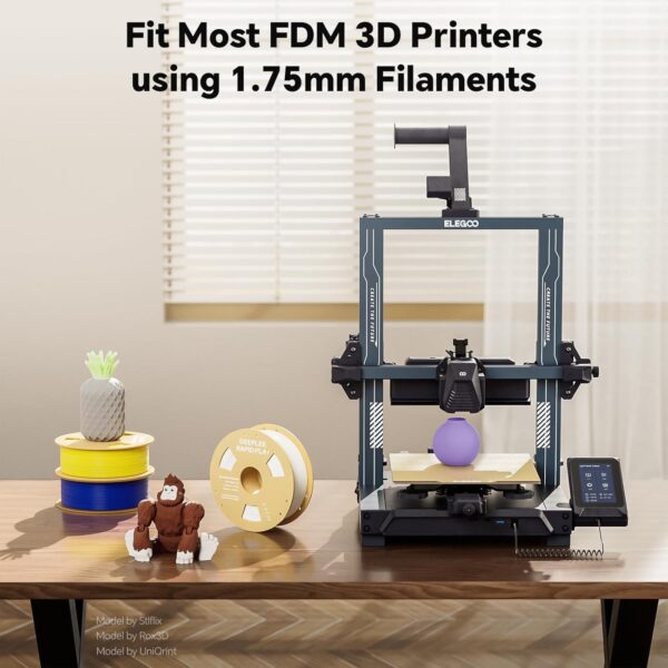 Rapid PLA Plus Filament 1.75mm, High Speed 3D Printer Filament Up to 600mm/s, PLA+ Filament Dimensional Accuracy +/- 0.02 mm Fits Most FDM 3D Printer, Cardboard Spool Yellow 1kg - Image 8