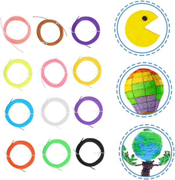 Printing 3D Pen Filament Refills 12 Pack Plastic Printing Filament for 3D Pen DIY and Creative Projects Random - Image 4