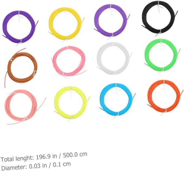 Printing 3D Pen Filament Refills 12 Pack Plastic Printing Filament for 3D Pen DIY and Creative Projects Random - Image 8