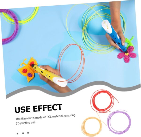 3 Rolls 3D Pen Filament Refills 1.75mm 3D Printing Pen Consumables Filament Resistant to Warping Cracking Random - Image 4