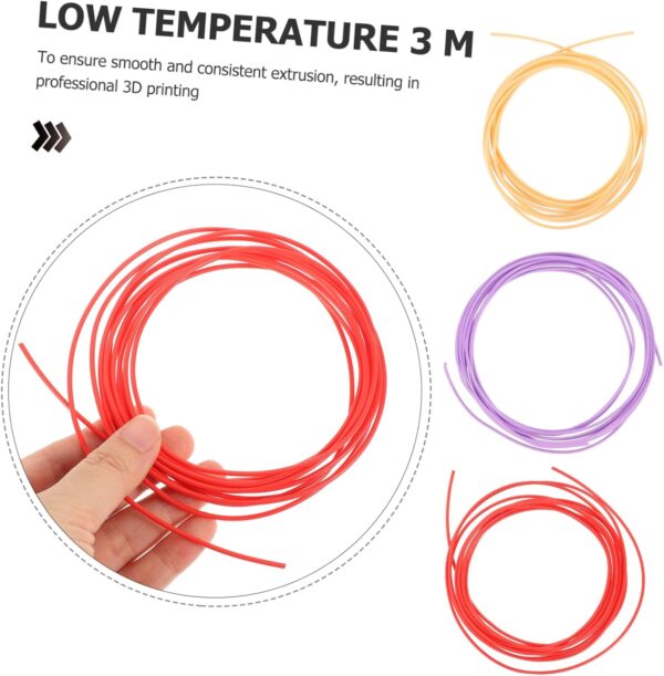3 Rolls 3D Pen Filament Refills 1.75mm 3D Printing Pen Consumables Filament Resistant to Warping Cracking Random - Image 5