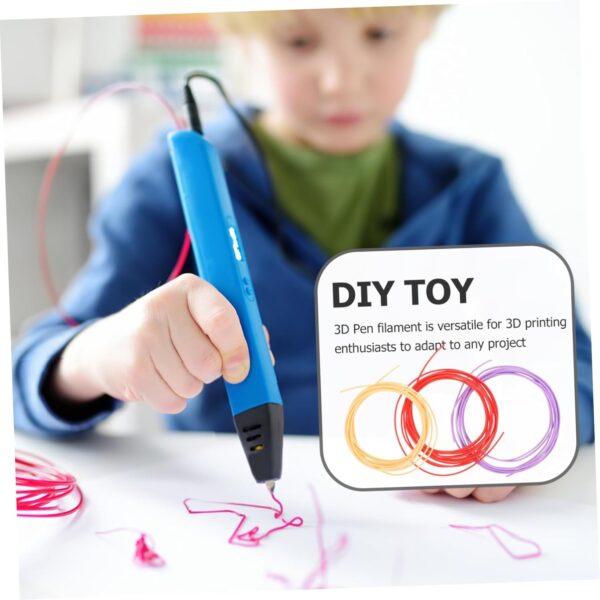 3 Rolls 3D Pen Filament Refills 1.75mm 3D Printing Pen Consumables Filament Resistant to Warping Cracking Random - Image 7
