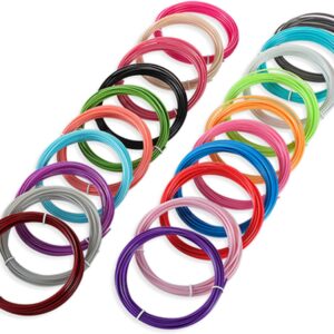 1.75mm Color 3D Pen Filament 20 Rolls Assorted Color Precise for 3D Painting Pen Wire Refills for FDM Printers