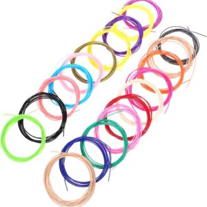 1.75mm Pla 3D Pen Filament Refills 20 Colors Assorted 197ft Total for 3D Drawing Art High Purity Materials