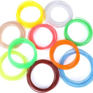 20 Colors PCL Filament Refills for Low Temperature 3D Printer Pen, 1.75mm Diameter Reusable Printing Pen Filament Refills