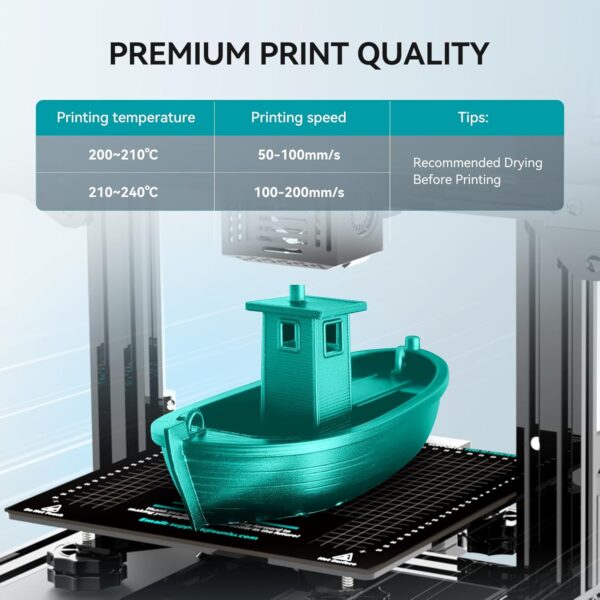 250g PLA Filament 1.75mm Bundle, SUNLU 3D Printer Filament Neatly Wound, Individually Vacuum Packed, 250g Spool, 8 Rolls, White+Red+Orange+Yellow+Green+Blue+Cyan+Purple - Image 2