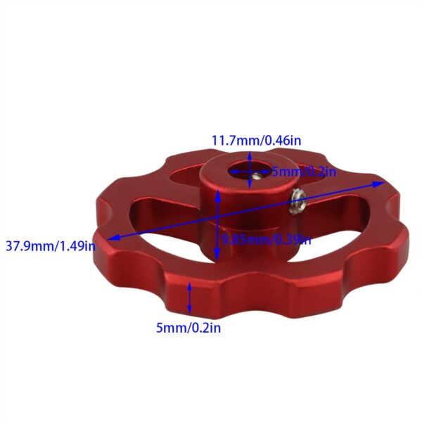 3D Aluminum Extruder Hand Twist Nut Aluminum Extruder Knob Hand Twist Nut Screw Upgrade for Printer 3D Ender, Red - Image 2