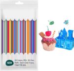 3D Pen Filament Refill, 2.5mm 3D Printing Pen Filament Refills, 110 Pieces 3D Doodler Pen Refills for 3 Doodler Start 3D Pen, 22 Colors PCL 3D Pen Filament Refills, for Doodles Art Creation