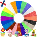 3D Pen Filament Refills, 30Colors 3D Pen 1.75mm PLA Filament, Each Color 32.8 Feet, Total 984 feet 3D Printing Pen Kids DIY Gift, Compatible with SCRIB3D MYNT3D 3D Pen, Not Suitable for 3Doodler